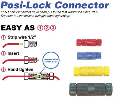 Connecteurs Posi-Lock 18-24 Ga.