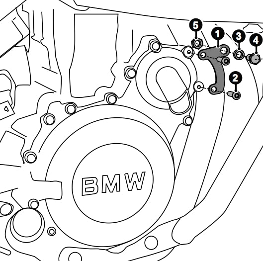 Support Stebel/Wolo Horn pour les BMW F800GS '13- , et F700GS '13-