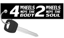 2 WHEELS MOVE THE SOUL - Motorcycle Keychain