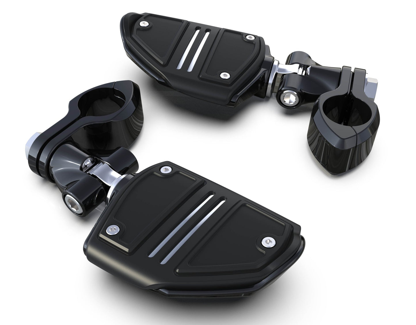 HINGELESS CLAMPS, CLEVIS WITH TWIN RAIL FOOTRESTS