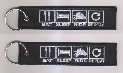 Eat Sleep Ride Repeat - Motorcycle Keychain