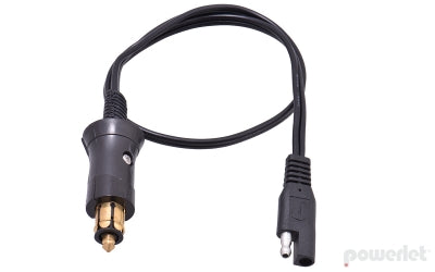 Powerlet Straight Plug to SAE Battery Charging Cable. Available in 6"